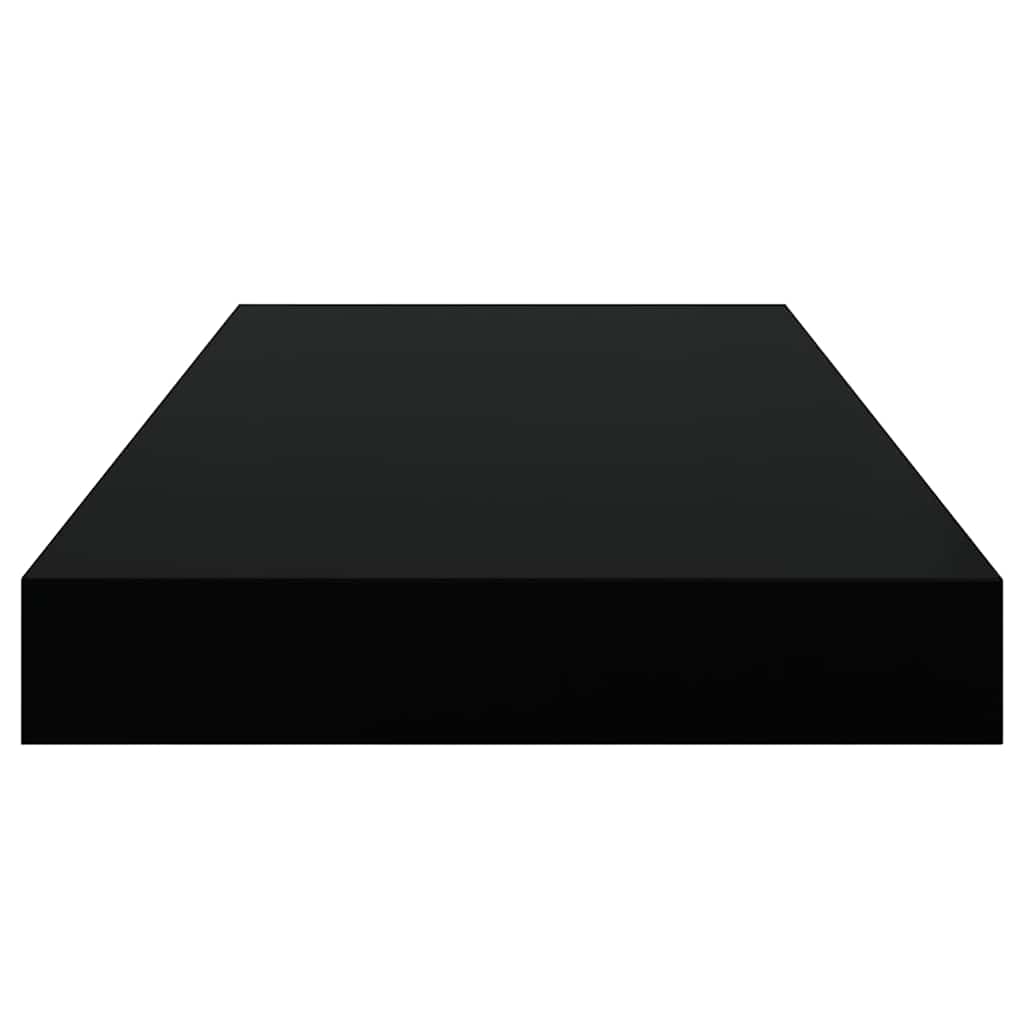 vidaXL Floating Wall Shelf Black 50x23.5x3.8 cm MDF