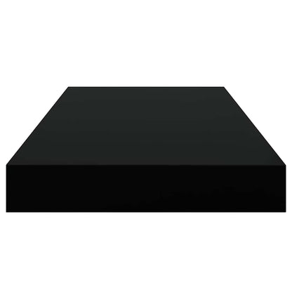 vidaXL Floating Wall Shelf Black 50x23.5x3.8 cm MDF
