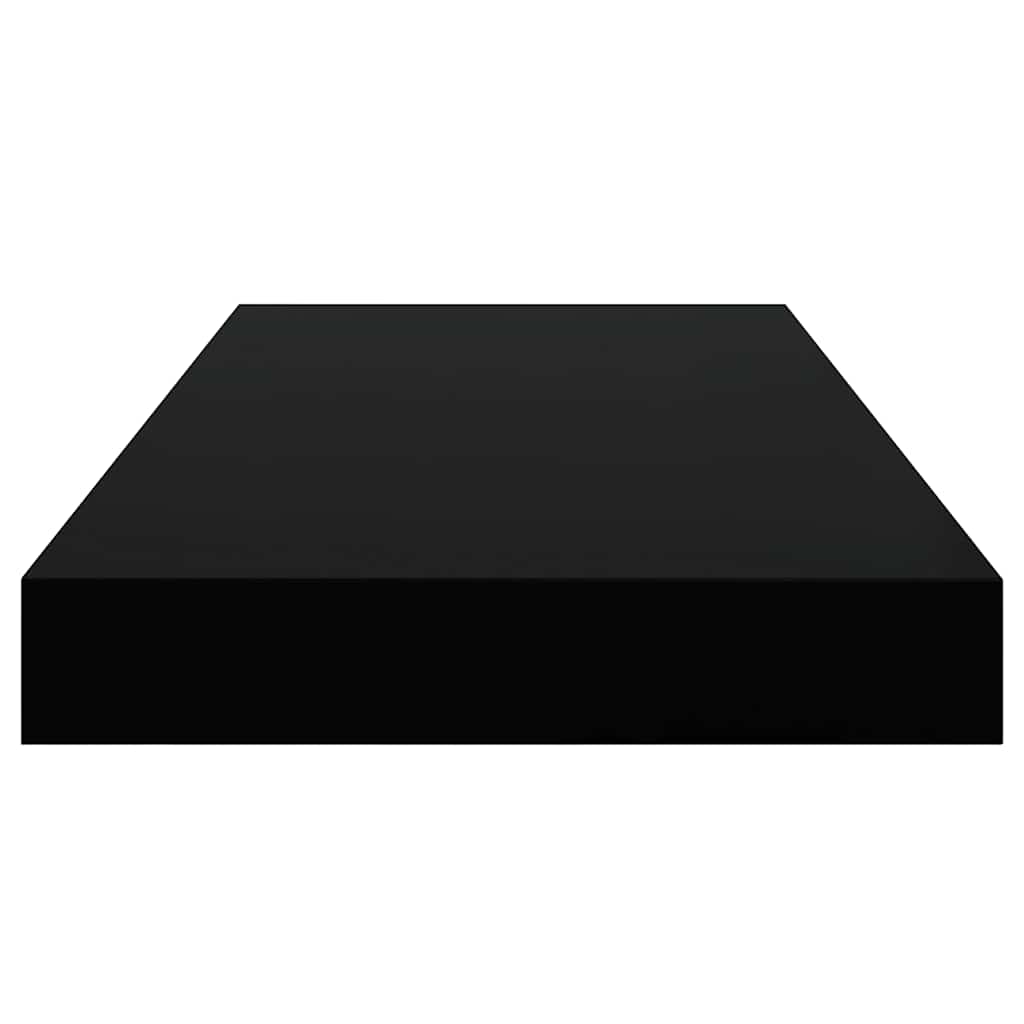 vidaXL Floating Wall Shelf Black 50x23x3.8 cm MDF