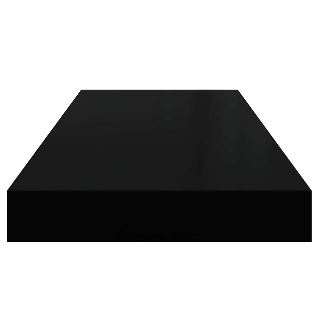 323832 vidaXL Floating Wall Shelf Black 60x23,5x3,8 cm MDF