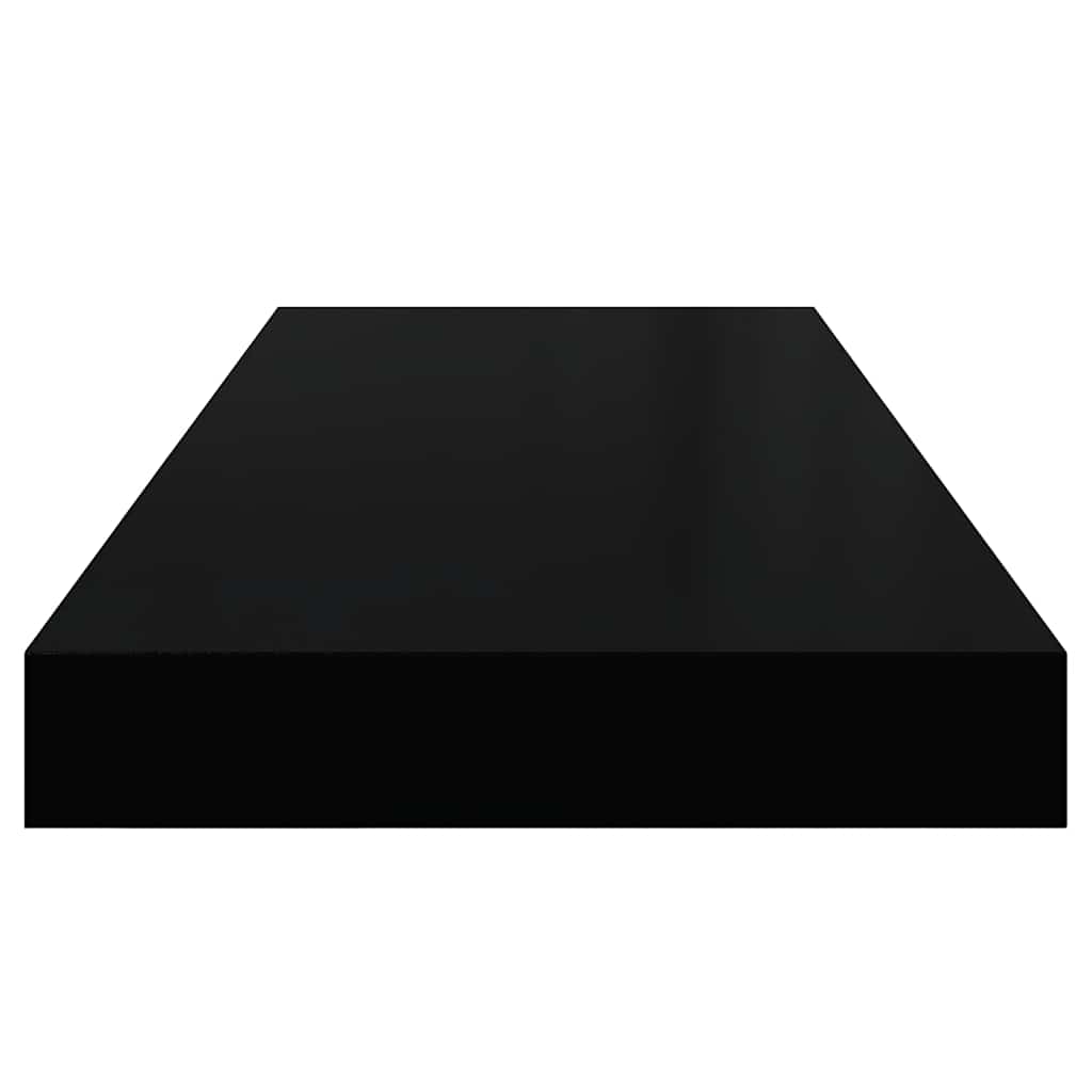 vidaXL Floating Wall Shelf Black 60x23.5x3.8 cm MDF