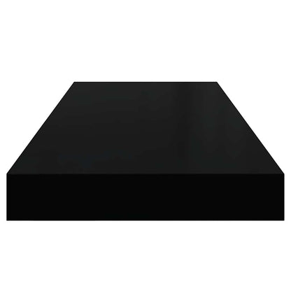 vidaXL Floating Wall Shelf Black 60x23.5x3.8 cm MDF
