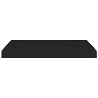 vidaXL Floating Wall Shelves 2 pcs Black 60x23.5x3.8 cm MDF
