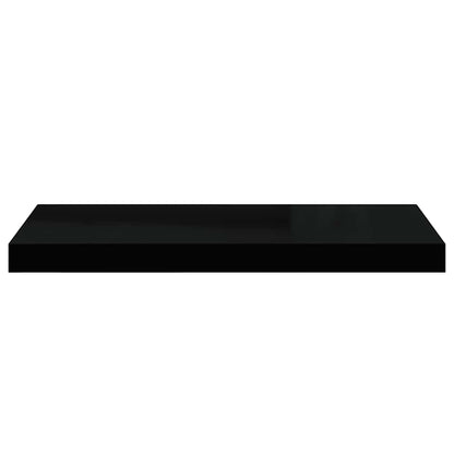 vidaXL Floating Wall Shelves 2 pcs Black 60x23.5x3.8 cm MDF