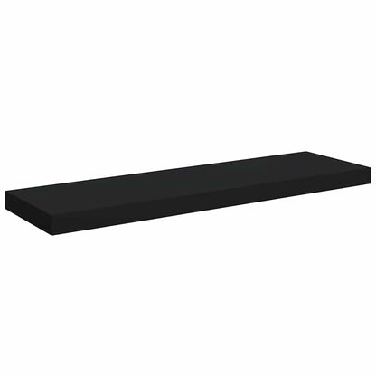 vidaXL Wall Shelf | Black | Honeycomb MDF, metal frame | 80x23.5x3.8 cm
