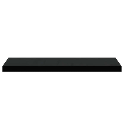 vidaXL Wall Shelf | Black | Honeycomb MDF, metal frame | 80x23.5x3.8 cm
