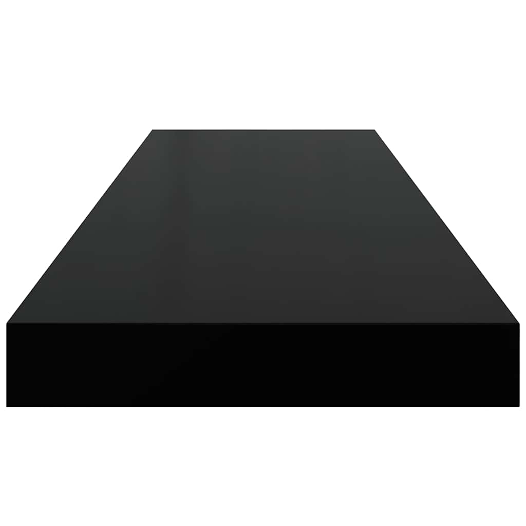 vidaXL Wall Shelf | Black | Honeycomb MDF, metal frame | 80x23.5x3.8 cm