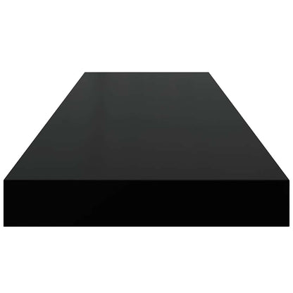 vidaXL Wall Shelf | Black | Honeycomb MDF, metal frame | 80x23.5x3.8 cm
