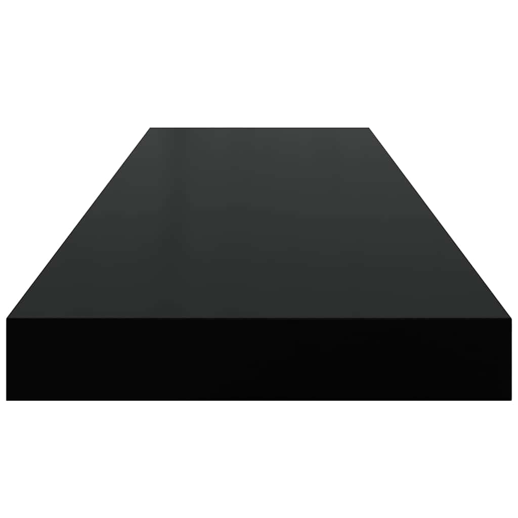vidaXL Floating Wall Shelves 2 pcs Black 80x23.5x3.8 cm MDF