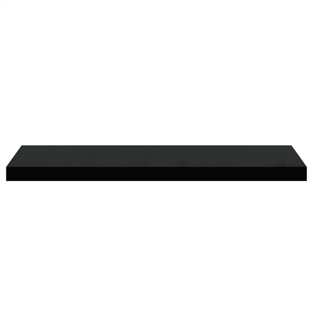 vidaXL Floating Wall Shelves 4 pcs Black 80x23.5x3.8 cm MDF
