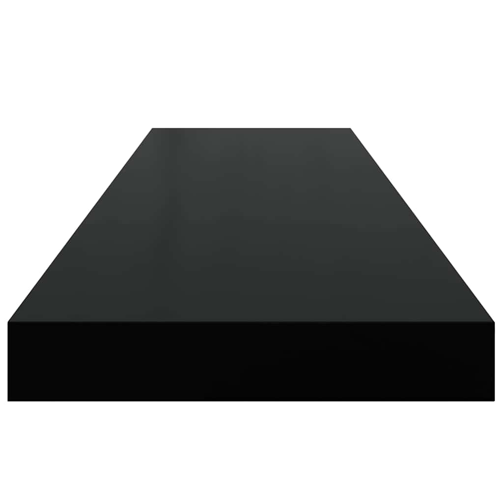 vidaXL Floating Wall Shelves 4 pcs Black 90x23.5x3.8 cm MDF