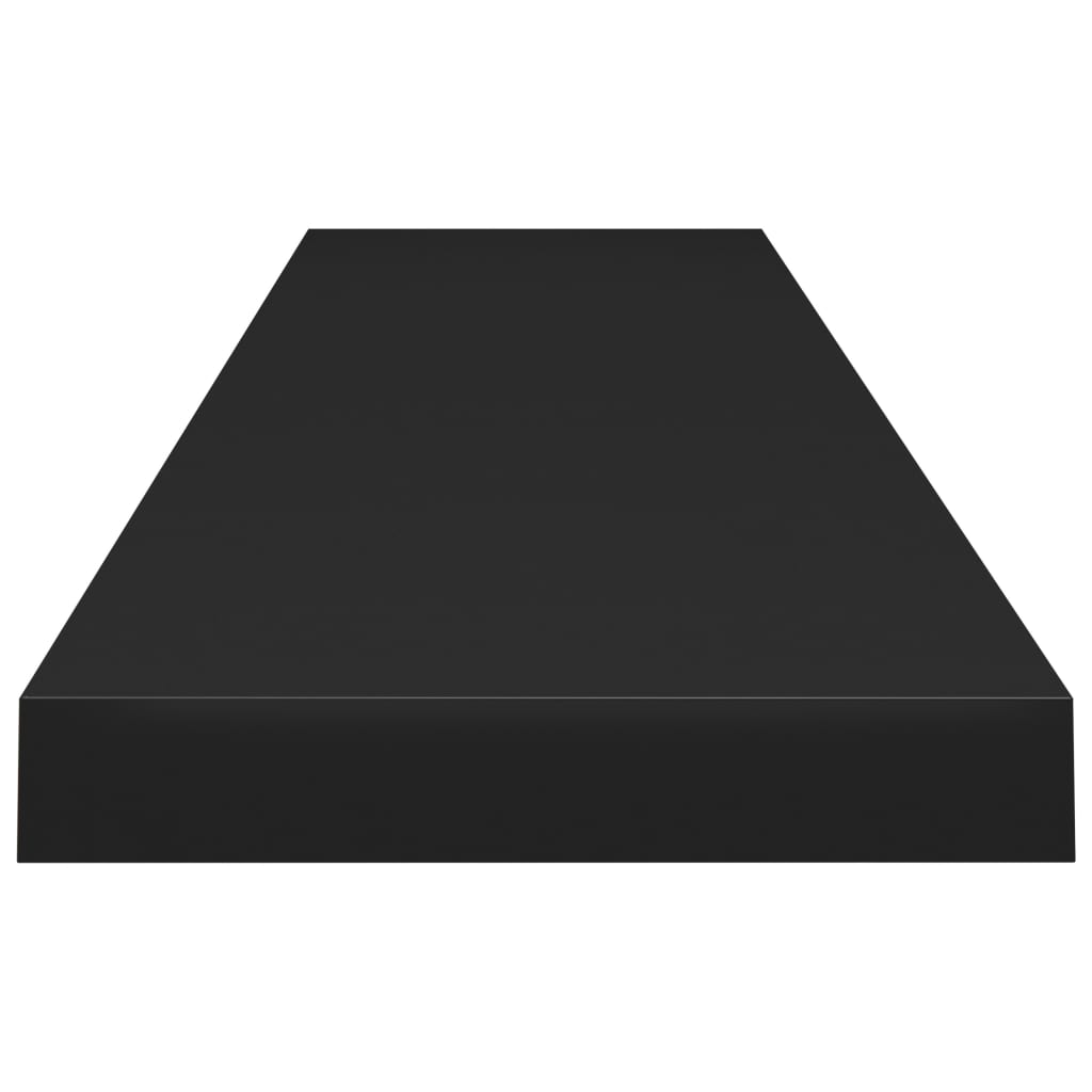 vidaXL Floating Wall Shelf Black 120x23.5x3.8 cm MDF
