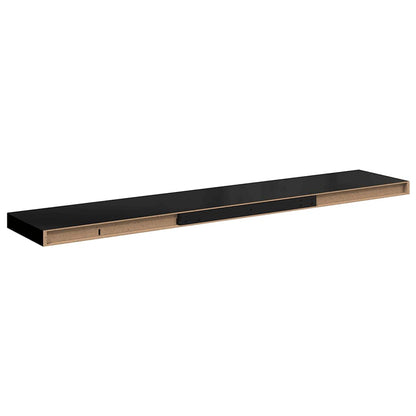 vidaXL Floating Wall Shelf Black 120x23.5x3.8 cm MDF