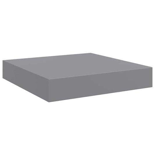 vidaXL Floating Wall Shelf Grey 23x23.5x3.8 cm MDF