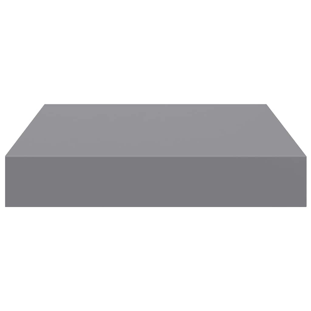 323845 vidaXL Floating Wall Shelves 2 pcs Grey 23x23,5x3,8 cm MDF