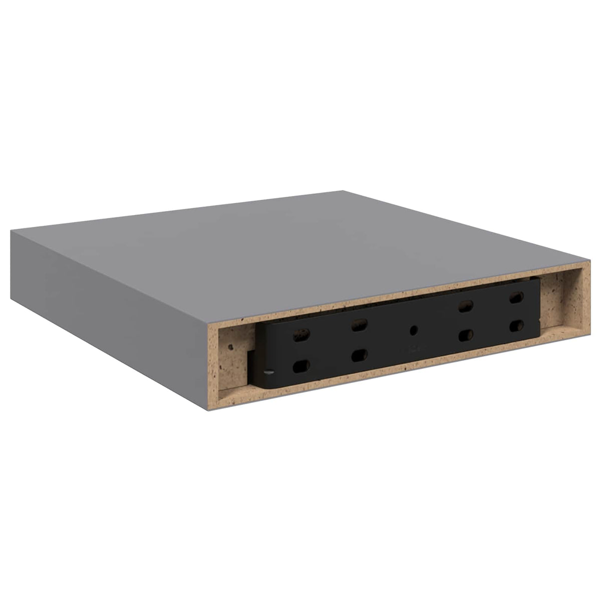 323845 vidaXL Floating Wall Shelves 2 pcs Grey 23x23,5x3,8 cm MDF