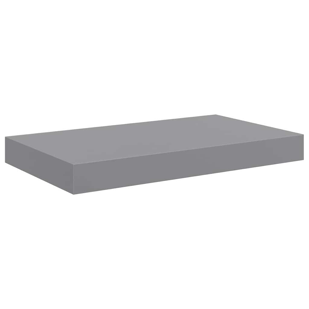 vidaXL Floating Wall Shelves 2 pcs Grey 40x23.5x3.8 cm MDF