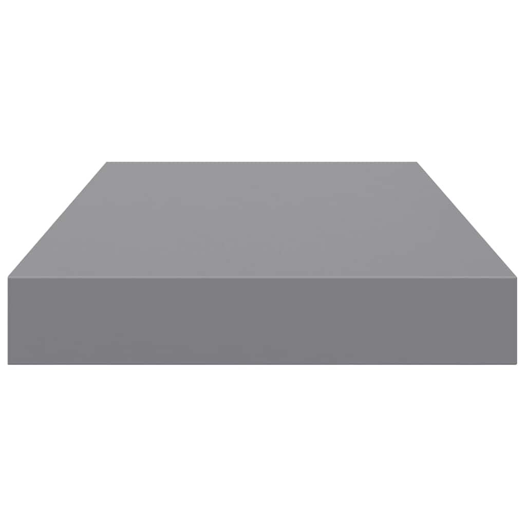 vidaXL Floating Wall Shelves 2 pcs Grey 40x23.5x3.8 cm MDF