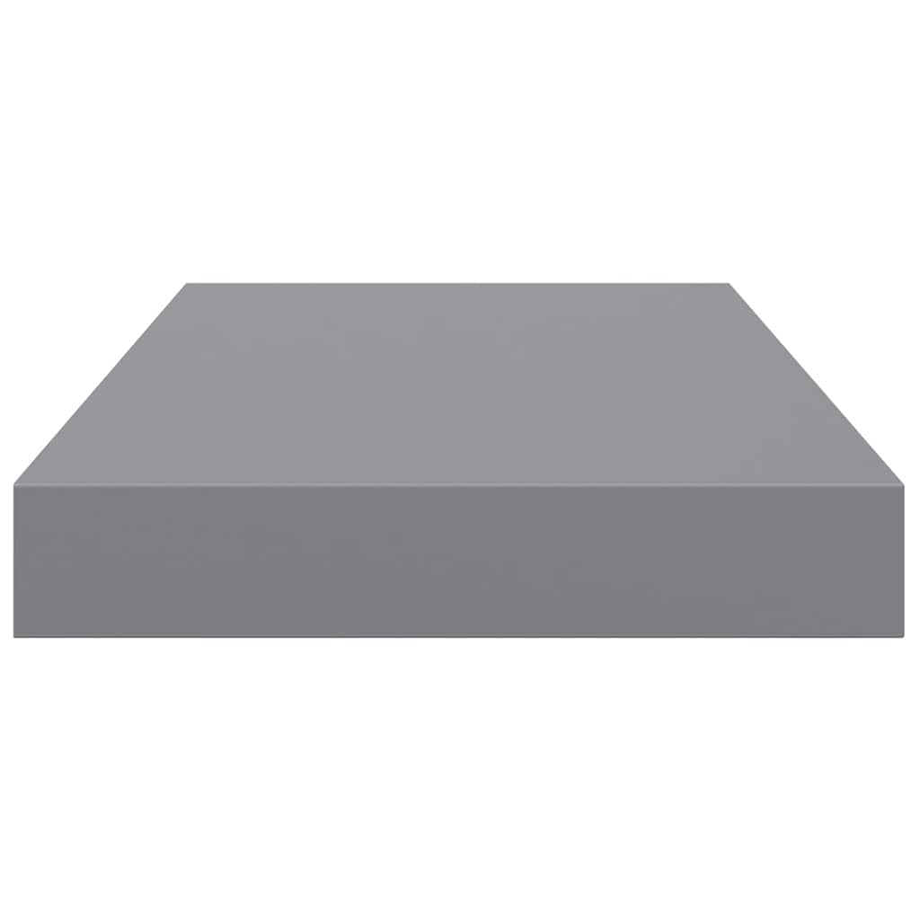 vidaXL Floating Wall Shelves 2 pcs Grey 40x23x3.8 cm MDF