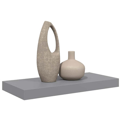 vidaXL Floating Wall Shelf Grey 50x23x3.8 cm MDF