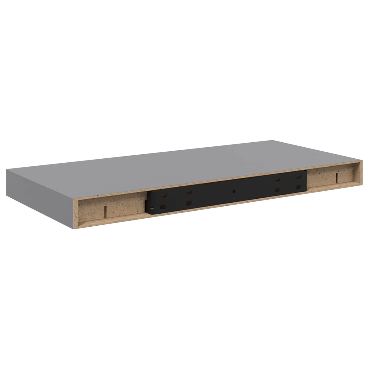 vidaXL Floating Wall Shelf Grey 50x23.5x3.8 cm MDF