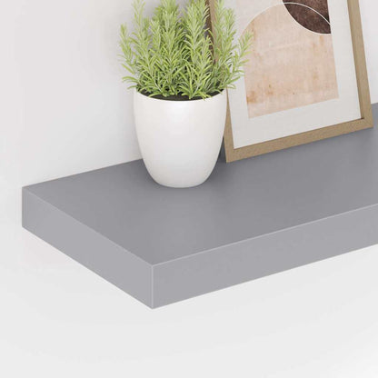 vidaXL Floating Wall Shelves 4 pcs Grey 50x23x3.8 cm MDF