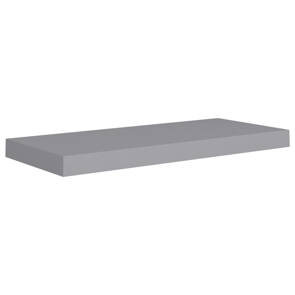 vidaXL Floating Wall Shelf Grey 60x23.5x3.8 cm MDF