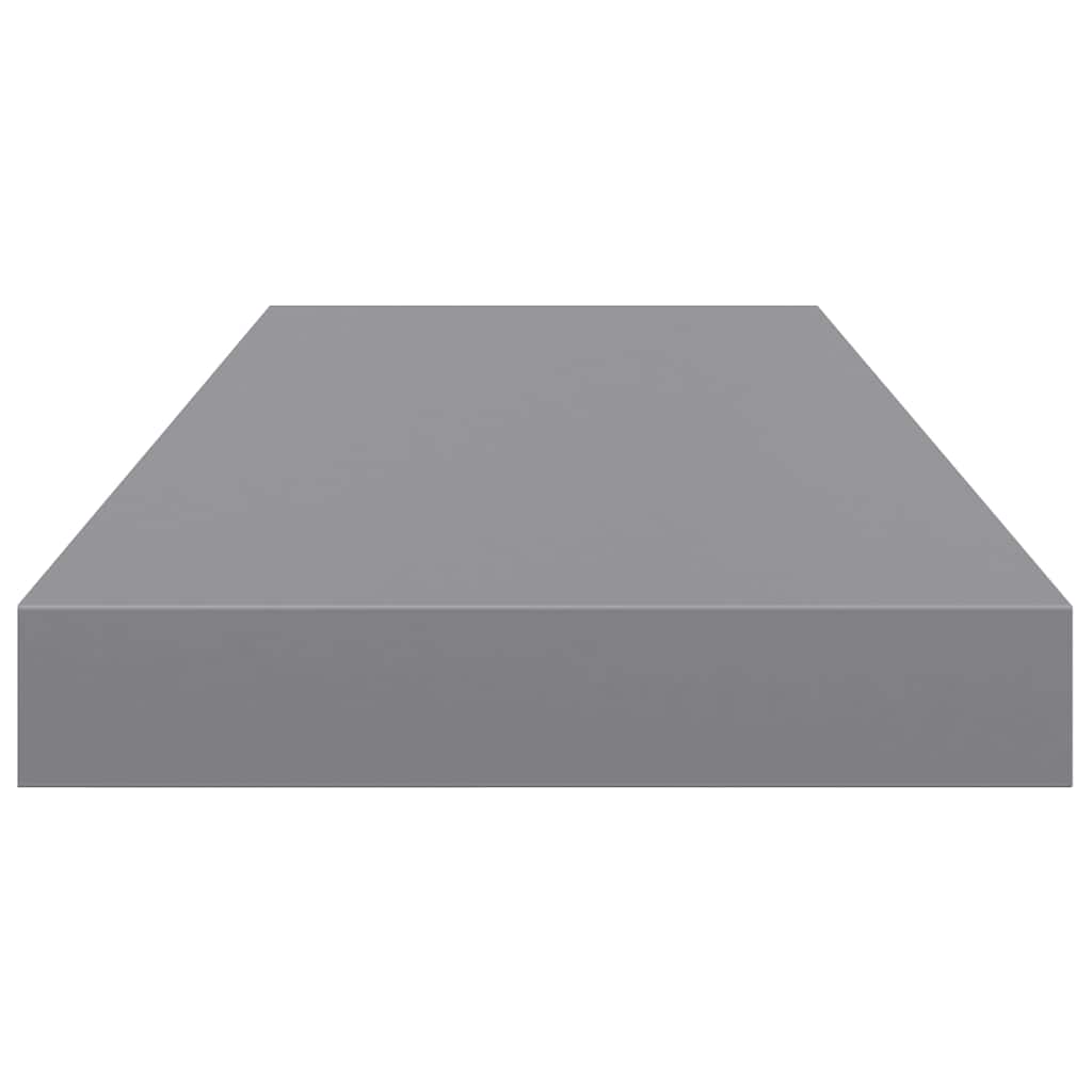 vidaXL Floating Wall Shelves 2 pcs Grey 60x23.5x3.8 cm MDF