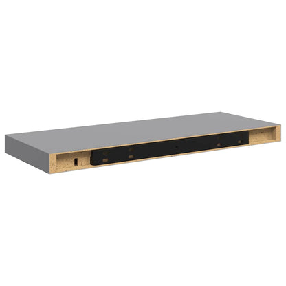 vidaXL Floating Wall Shelves 4 pcs Grey 60x23.5x3.8 cm MDF