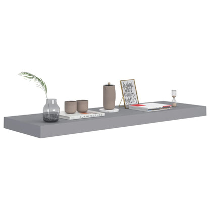 vidaXL Floating Wall Shelf Grey 80x23.5x3.8 cm MDF