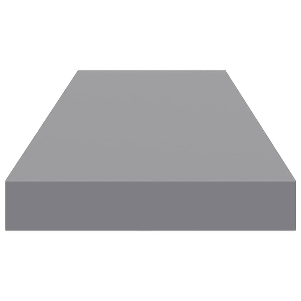 vidaXL Floating Wall Shelf Grey 80x23.5x3.8 cm MDF