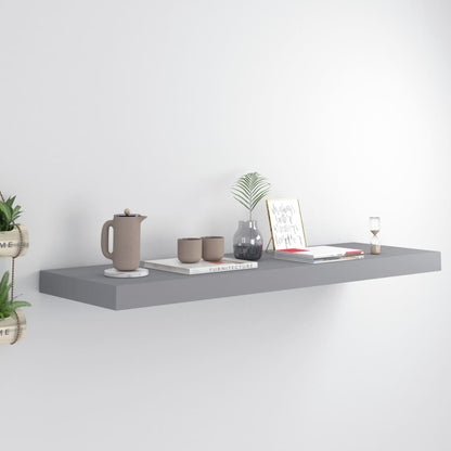 vidaXL Floating Wall Shelf Grey 80x23.5x3.8 cm MDF