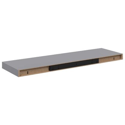 323856 vidaXL Floating Wall Shelf Grey 80x23,5x3,8 cm MDF