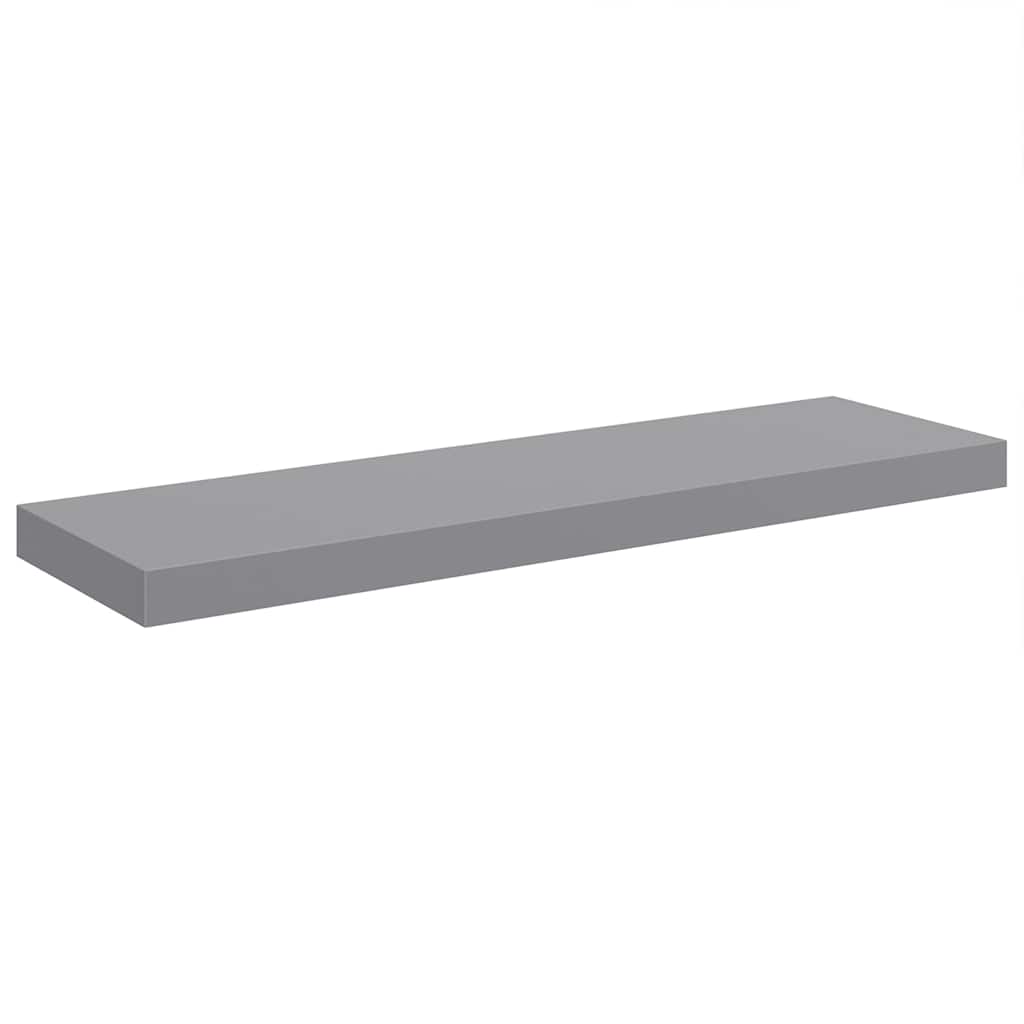323857 vidaXL Floating Wall Shelves 2 pcs Grey 80x23,5x3,8 cm MDF
