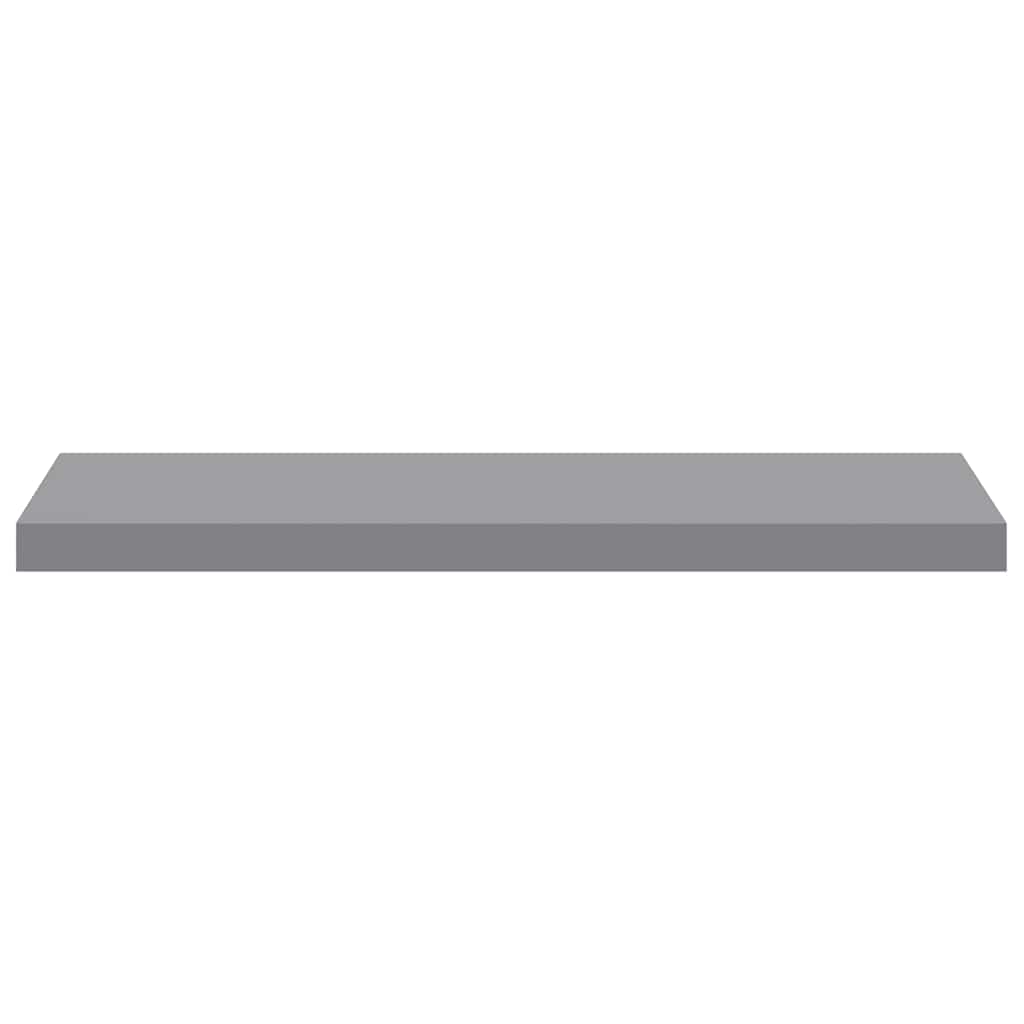 vidaXL Floating Wall Shelves 2 pcs Grey 80x23.5x3.8 cm MDF