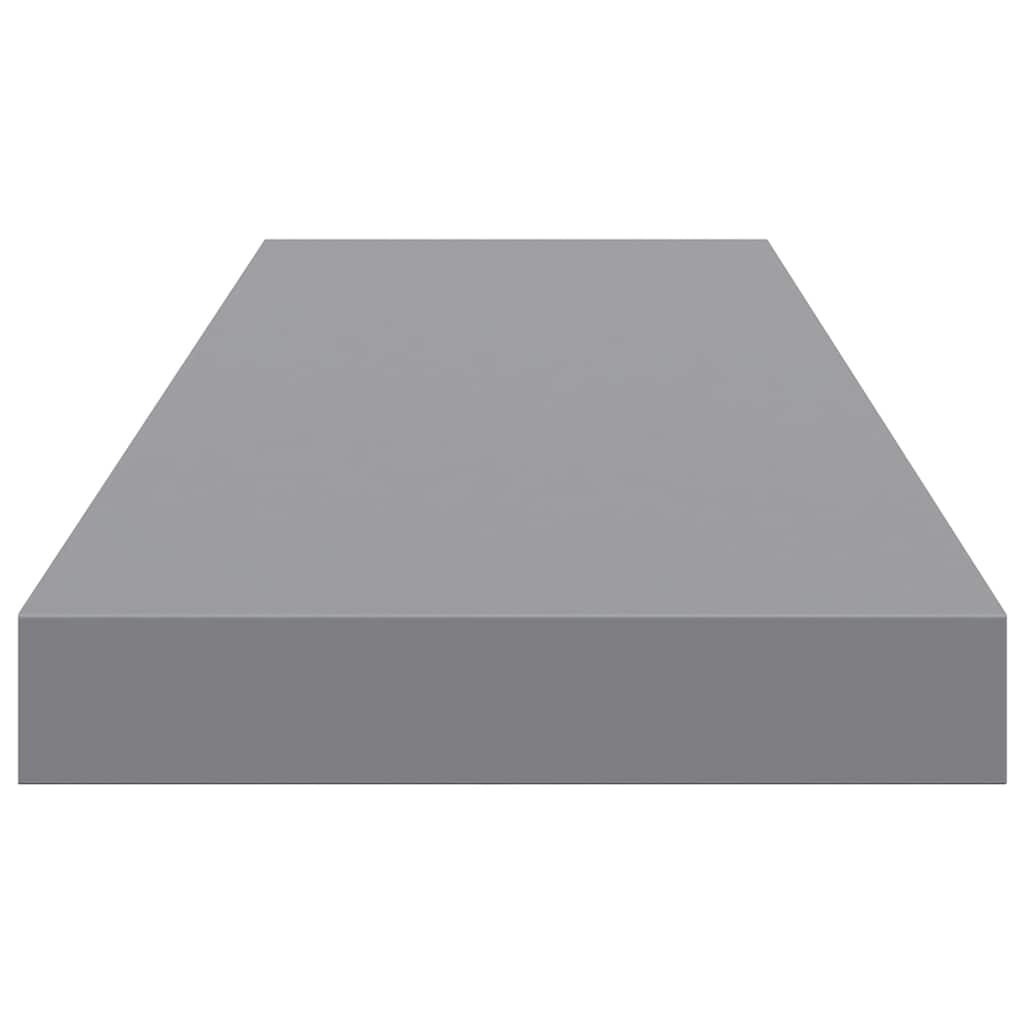 vidaXL Floating Wall Shelves 2 pcs Grey 80x23.5x3.8 cm MDF
