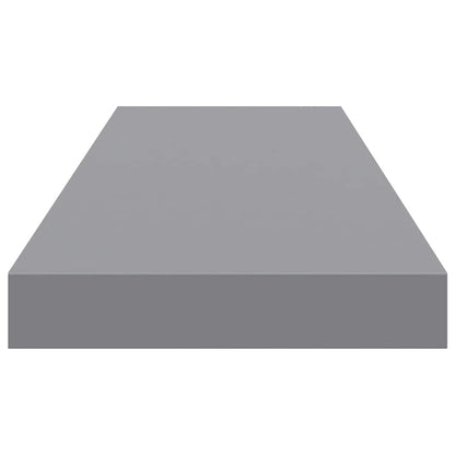 vidaXL Floating Wall Shelves 2 pcs Grey 80x23.5x3.8 cm MDF