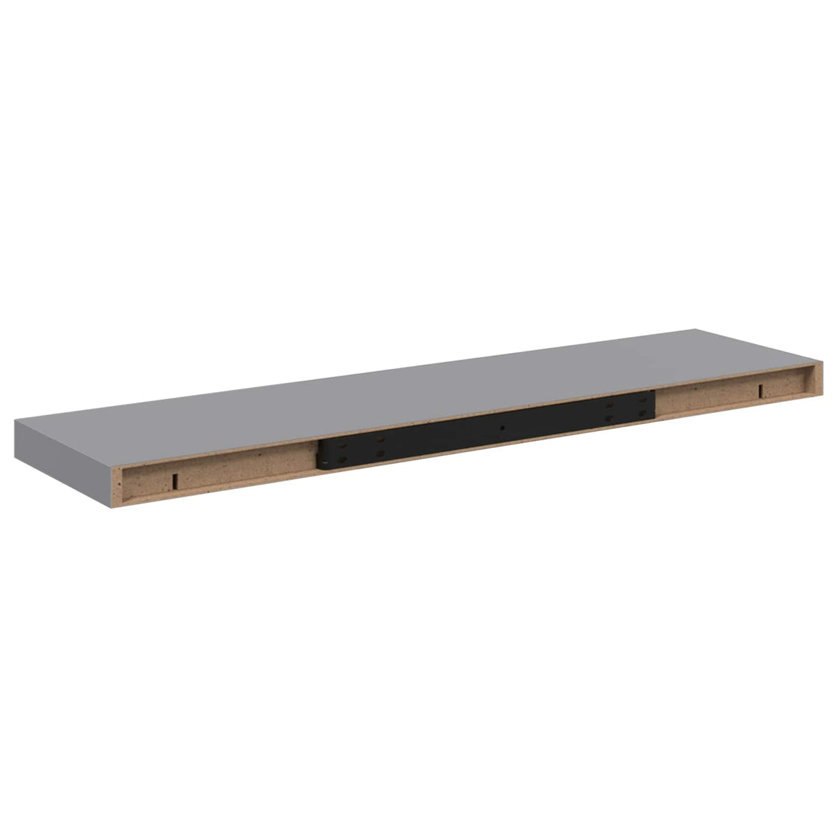 323859 vidaXL Floating Wall Shelf Grey 90x23,5x3,8 cm MDF