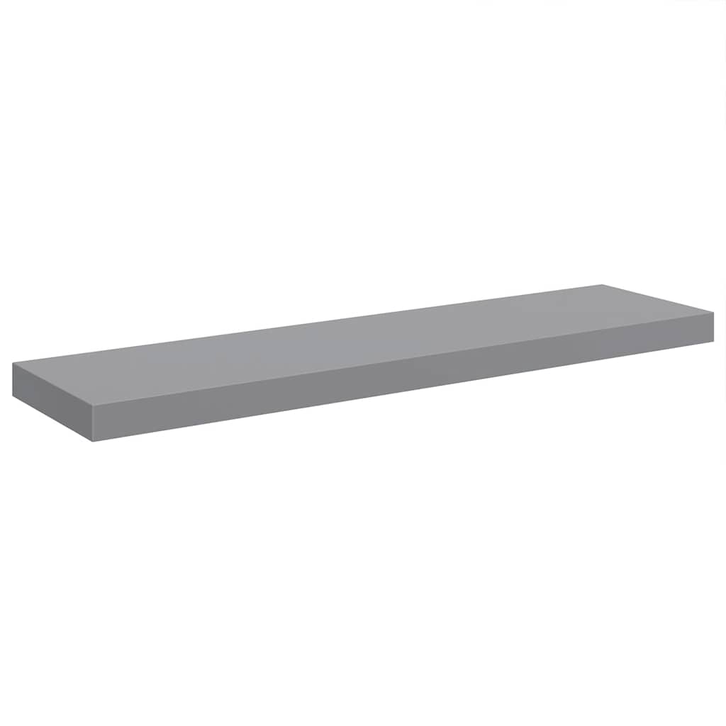 vidaXL Floating Wall Shelves 2 pcs Grey 90x23.5x3.8 cm MDF