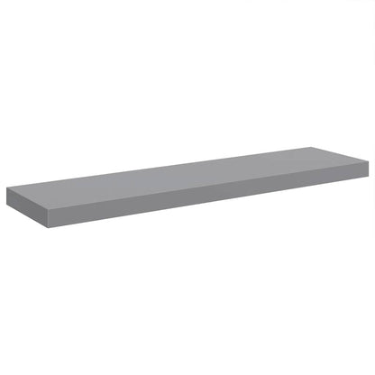 vidaXL Floating Wall Shelves 2 pcs Grey 90x23.5x3.8 cm MDF