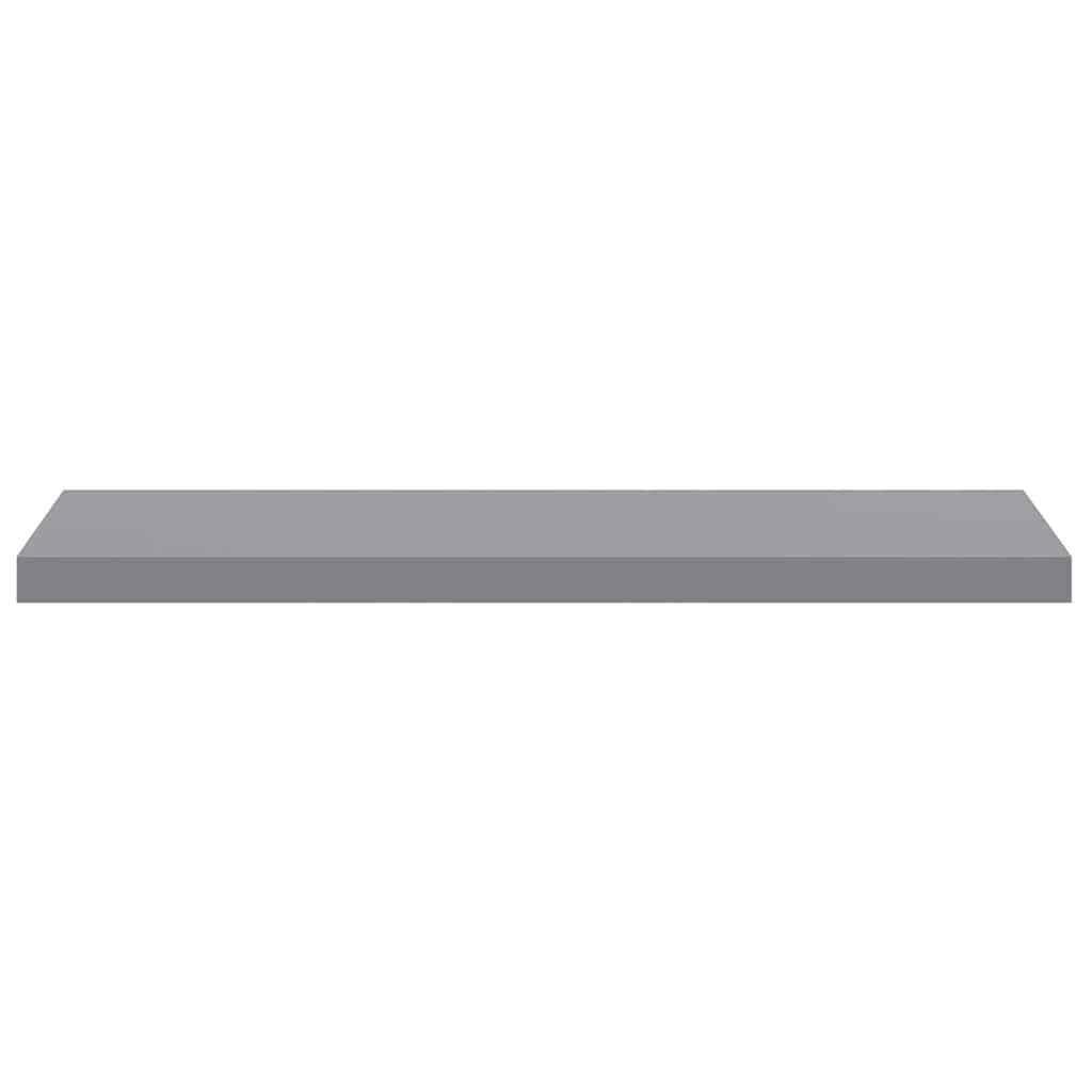 vidaXL Floating Wall Shelves 2 pcs Grey 90x23.5x3.8 cm MDF