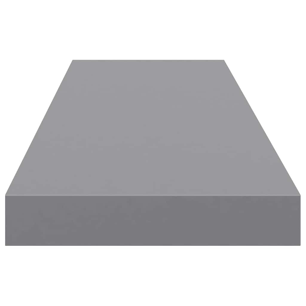 323860 vidaXL Floating Wall Shelves 2 pcs Grey 90x23,5x3,8 cm MDF