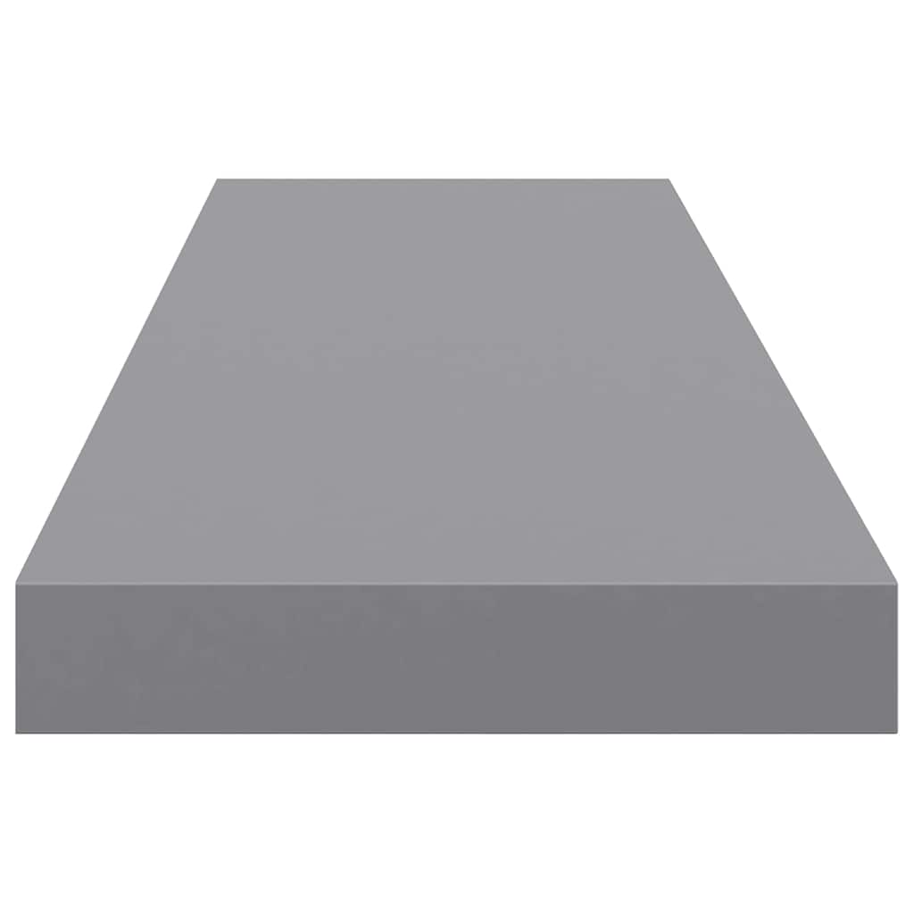 vidaXL Floating Wall Shelves 2 pcs Grey 90x23.5x3.8 cm MDF