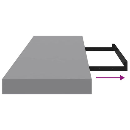 vidaXL Floating Wall Shelves 4 pcs Grey 90x23.5x3.8 cm MDF