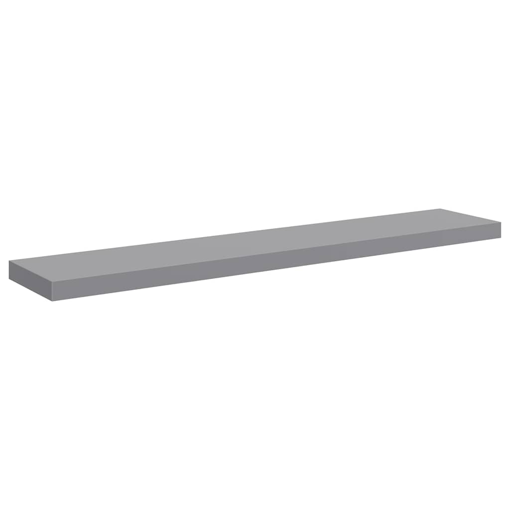 323862 vidaXL Floating Wall Shelf Grey 120x23,5x3,8 cm MDF