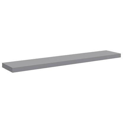 323862 vidaXL Floating Wall Shelf Grey 120x23,5x3,8 cm MDF