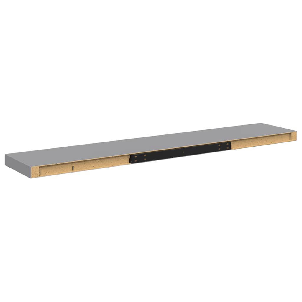 vidaXL Floating Wall Shelf Grey 120x23.5x3.8 cm MDF