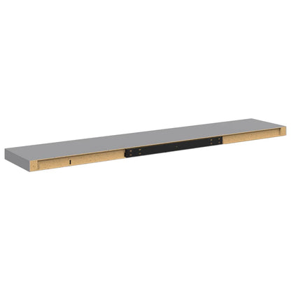vidaXL Floating Wall Shelf Grey 120x23.5x3.8 cm MDF