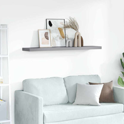 323862 vidaXL Floating Wall Shelf Grey 120x23,5x3,8 cm MDF