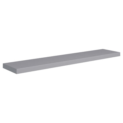 vidaXL Floating Wall Shelves 2 pcs Grey 120x23.5x3.8 cm MDF